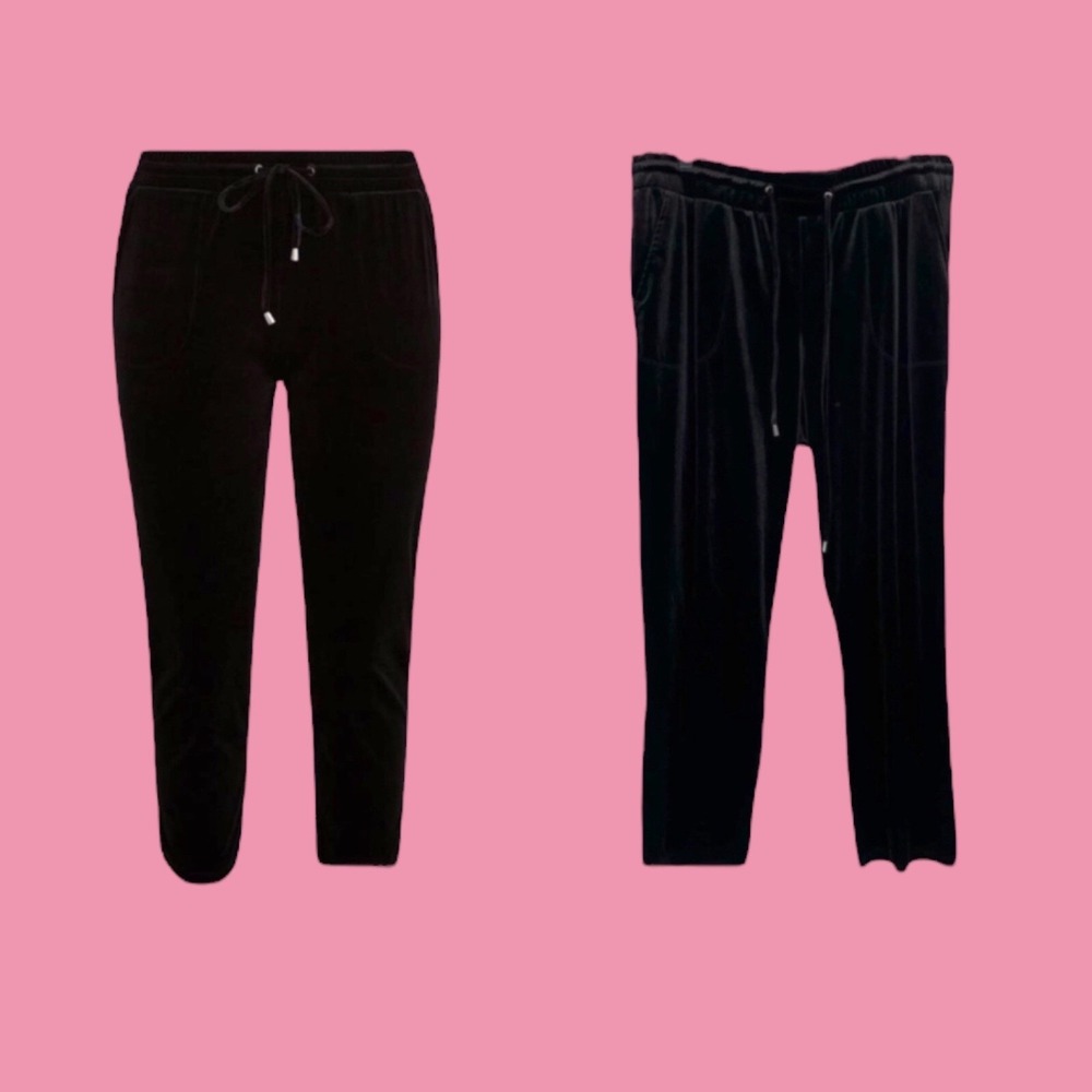 NEW Torrid Pull On Relaxed Taper Black Velvet High Rise Pant Plus Size 4 / 4X